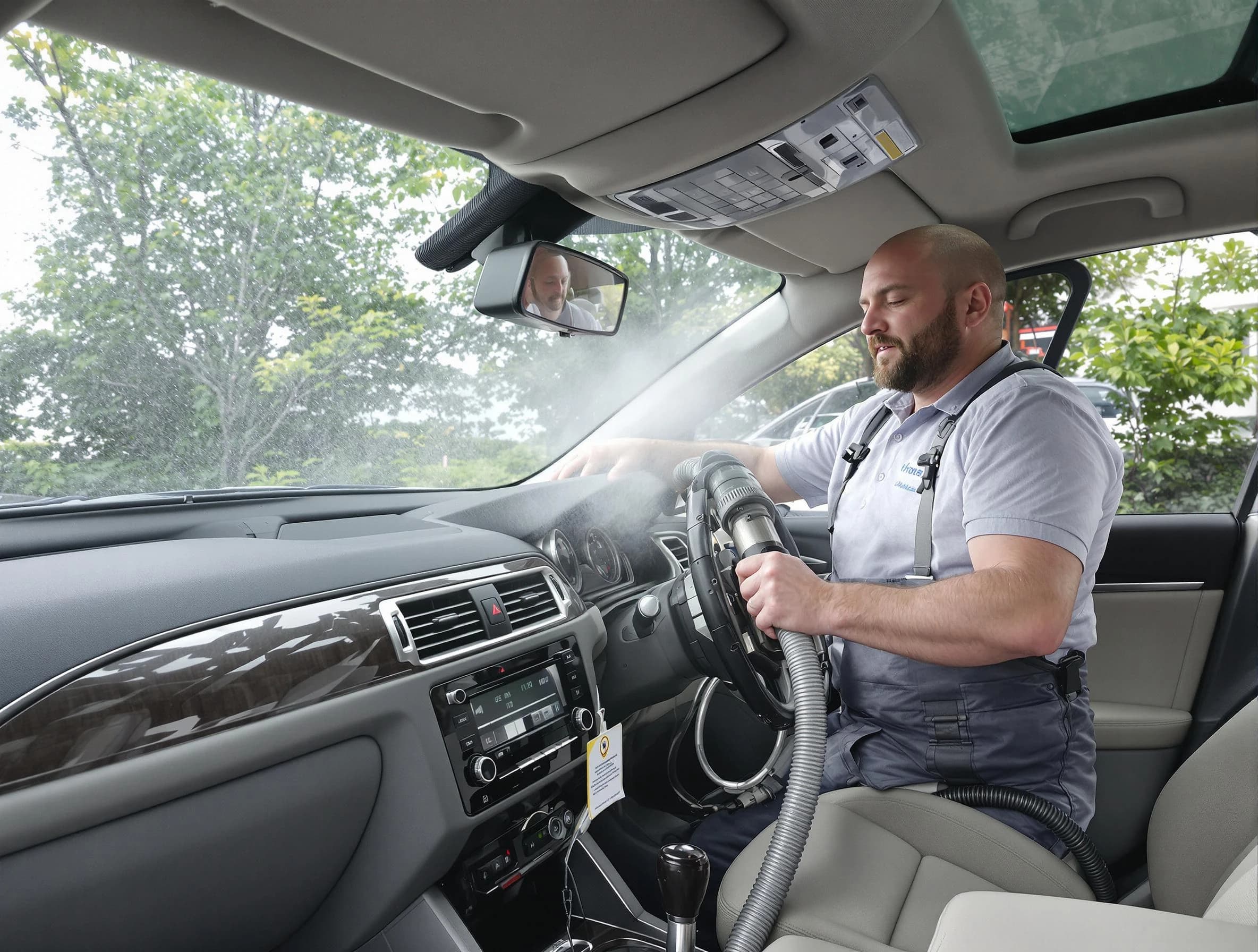 Midvale Air Duct Cleaning specialist performing professional car duct cleaning in Midvale