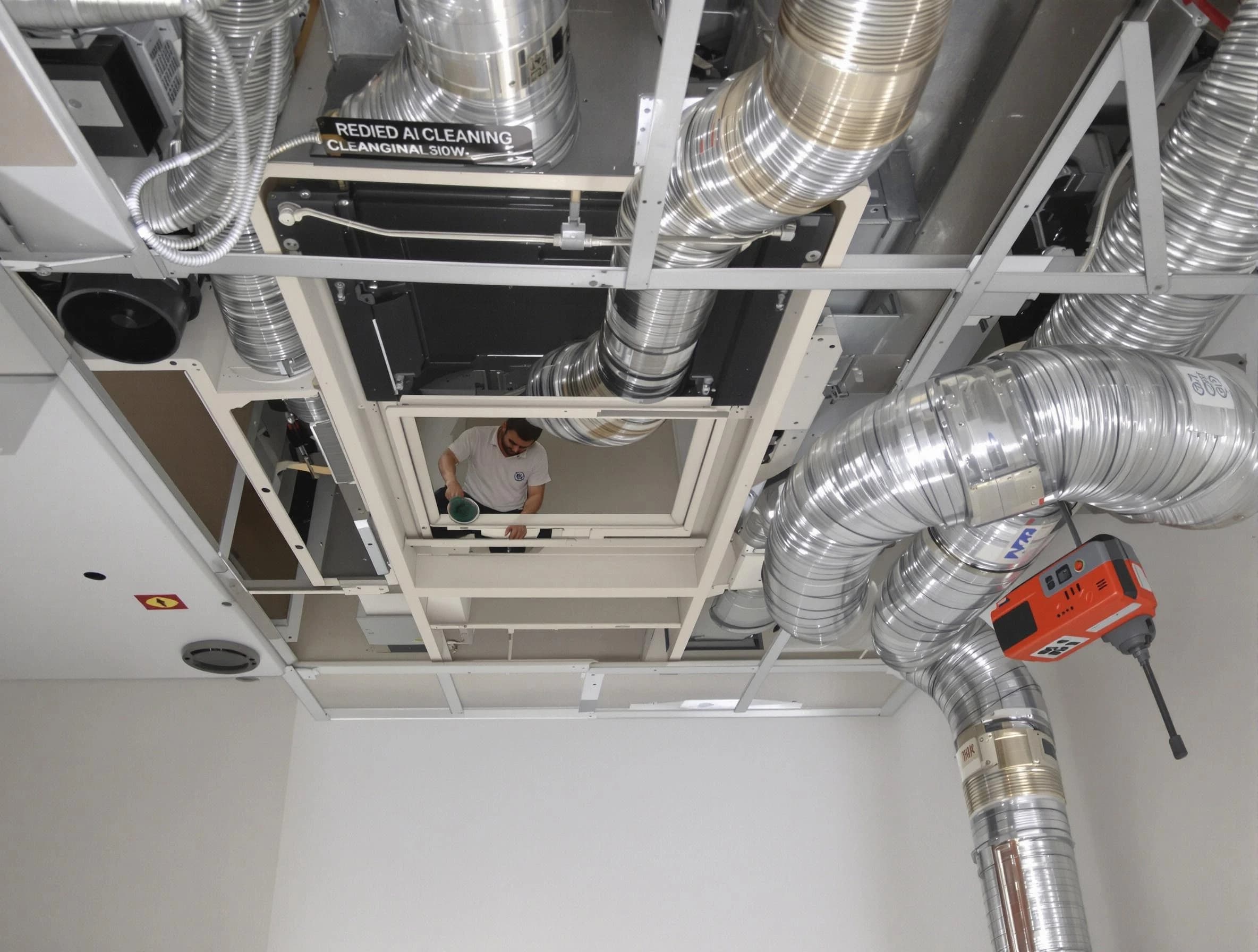 Midvale Air Duct Cleaning technician performing detailed central duct system cleaning in Midvale