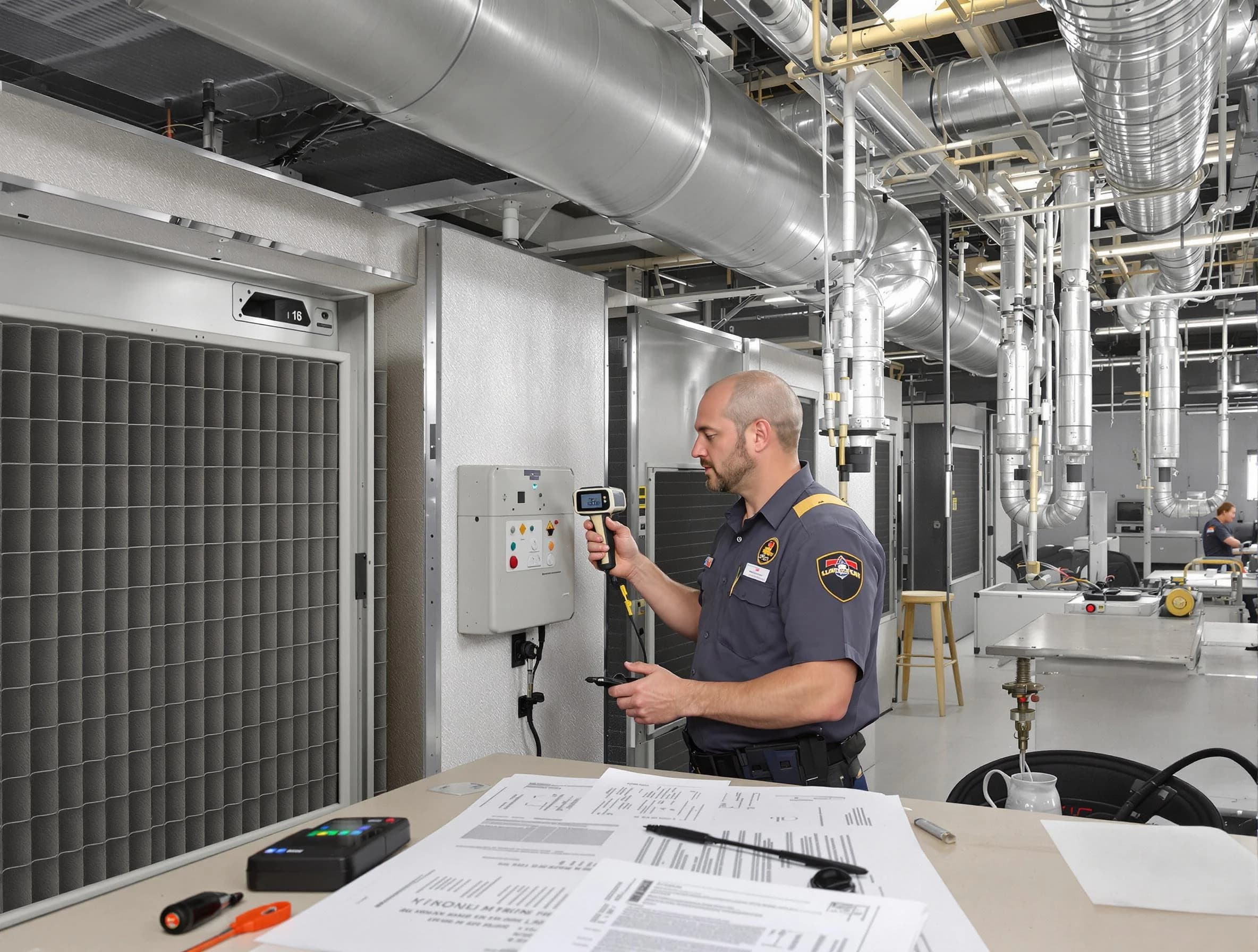 Professional filter system inspection by Midvale Air Duct Cleaning in Midvale