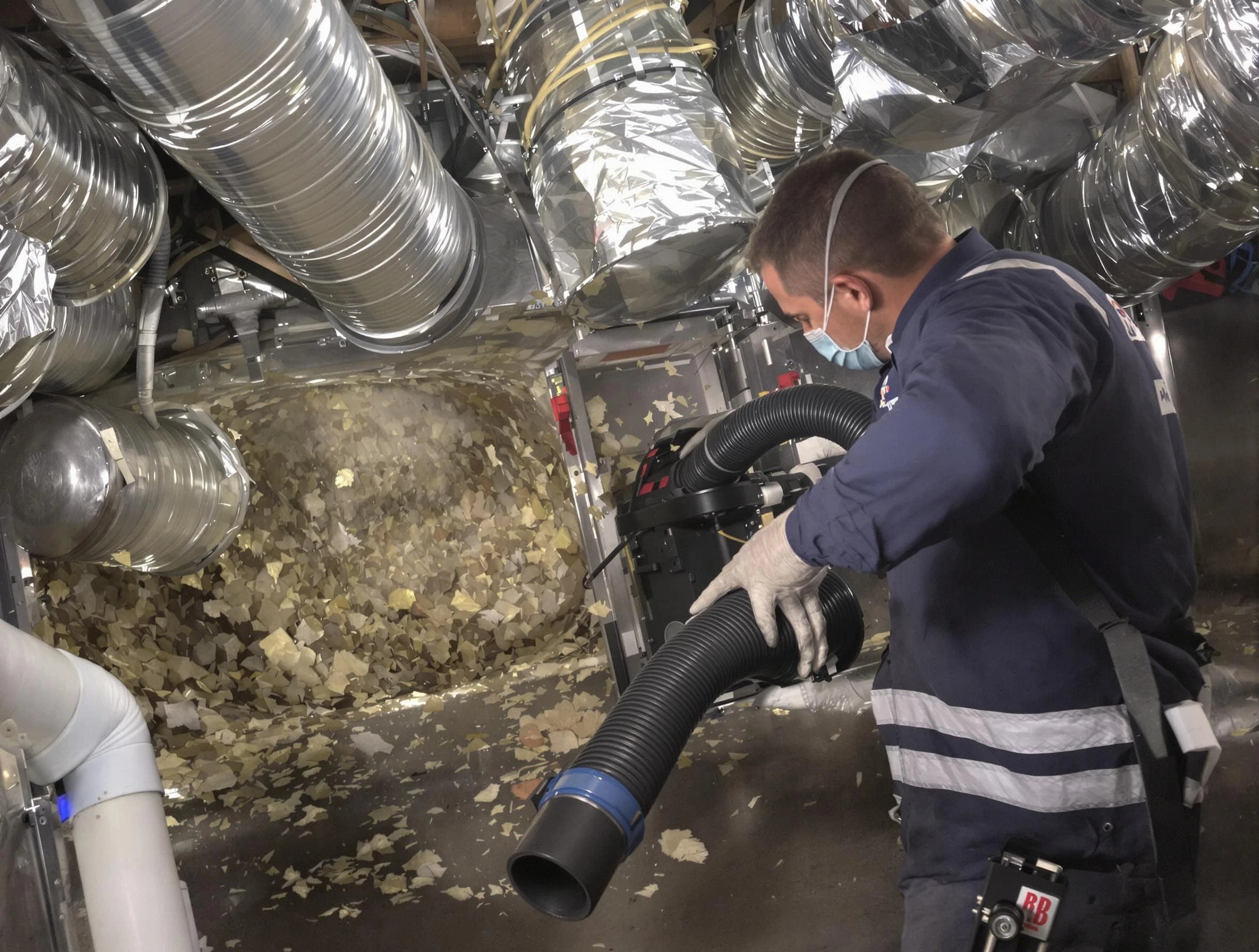 Midvale Air Duct Cleaning specialist operating negative pressure cleaning equipment for thorough duct maintenance in Midvale