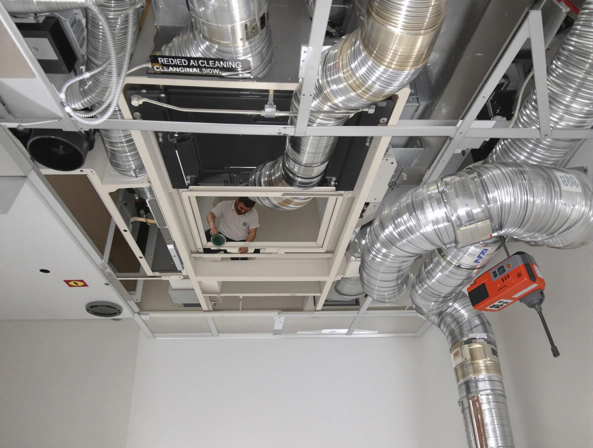 Midvale Air Duct Cleaning technician performing detailed central duct system cleaning in Midvale