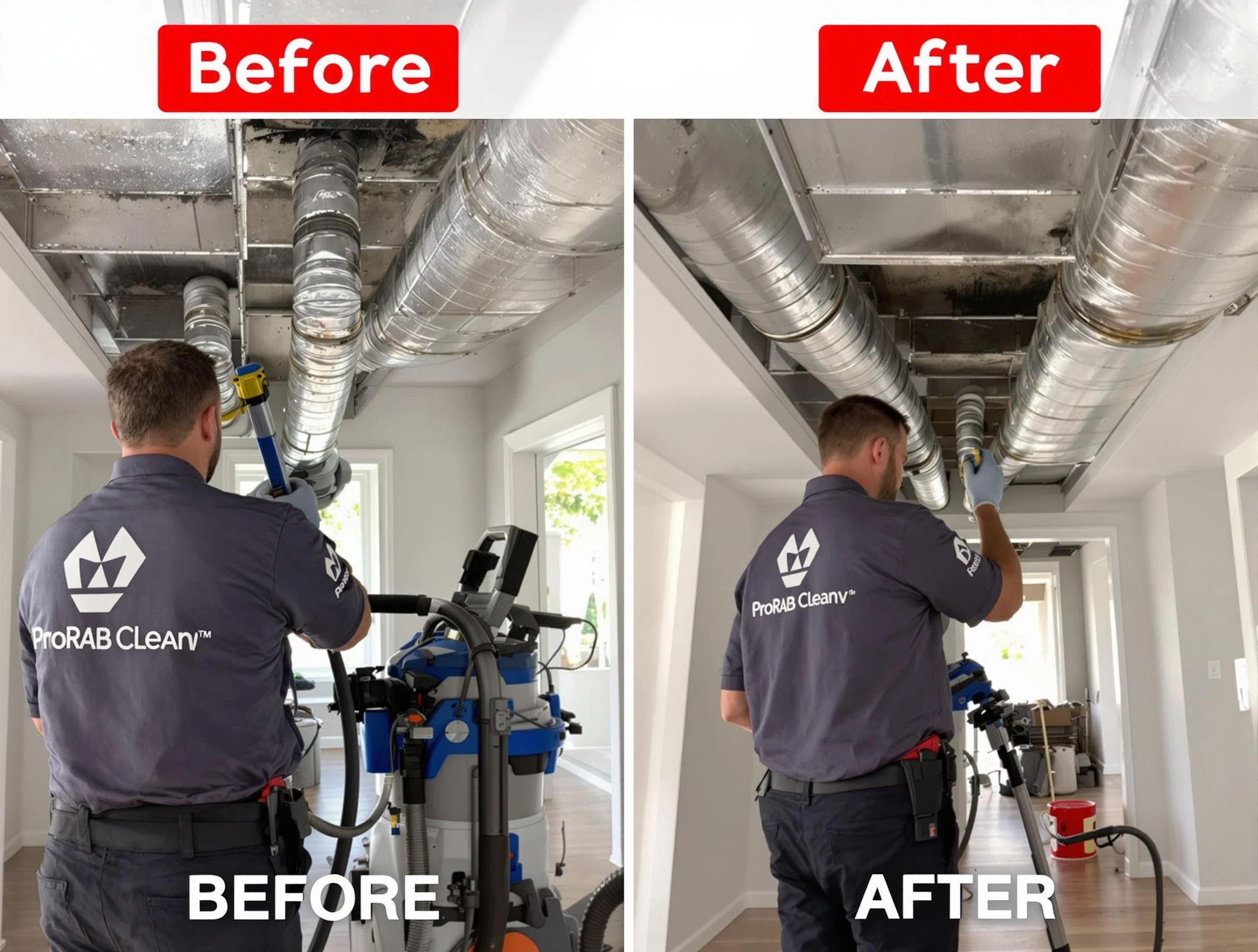 Midvale Air Duct Cleaning expert performing thorough residential duct cleaning in a Midvale home